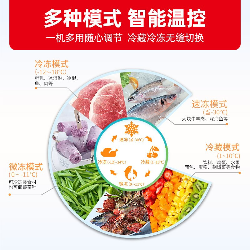 XINGX Freezer Home-30 Refrigerated Freezer Conversion Level One Energy Efficiency Energy Saving Freezer Deep Freezing Quick Freezing Refrigerator Gold Electronic Control Version 143L Can Store 160 Jin of Meat