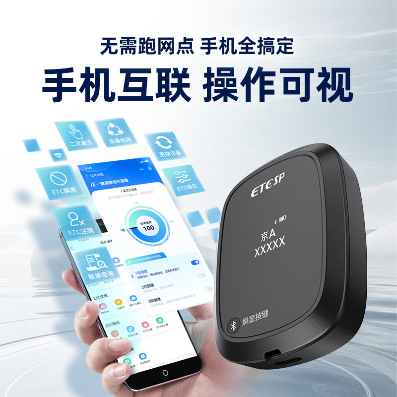 ETCSP2026 smart screen display without AI card ETC processing equipment nationwide 95% off WeChat deduction no service fee AI screen display hidden ETC + free installation of electrostatic stickers