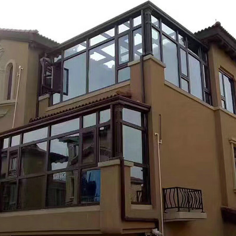 Renjuyi Beijing sun room custom sealed balcony glass room broken bridge aluminum door and window sealed courtyard sun room sealed attic door bucket