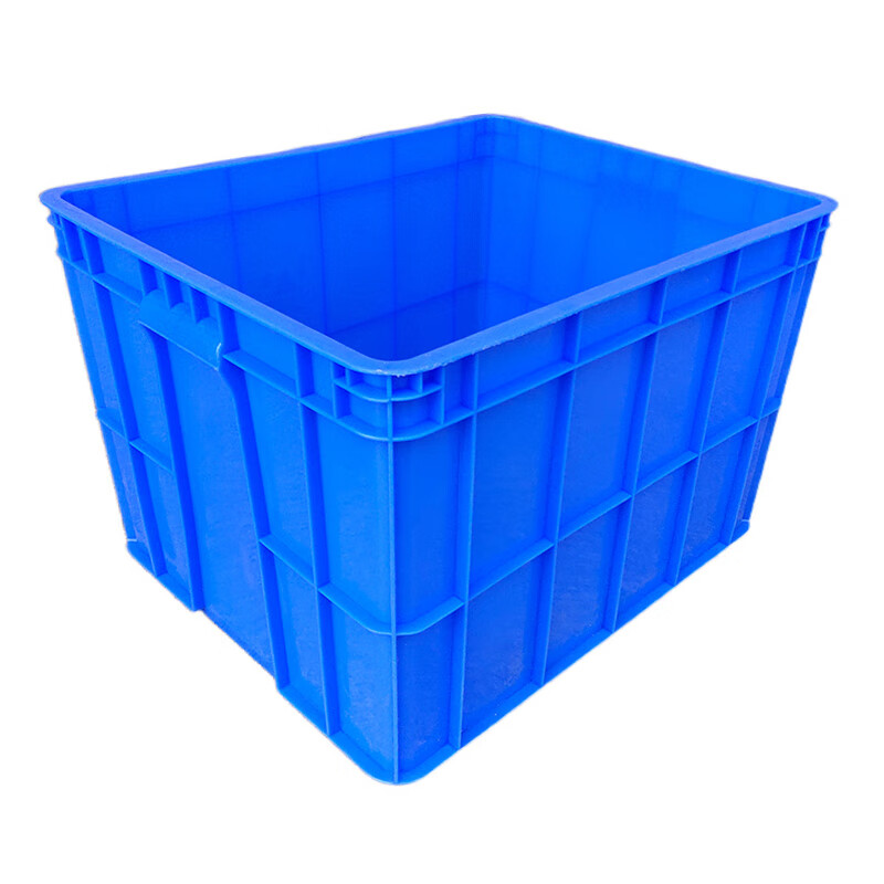 Hanhai Rongke thickened plastic box plastic storage box logistics turnover box parts box material box hardware tool box storage and organization box No. 23 box 850*620*450MM blue box without lid