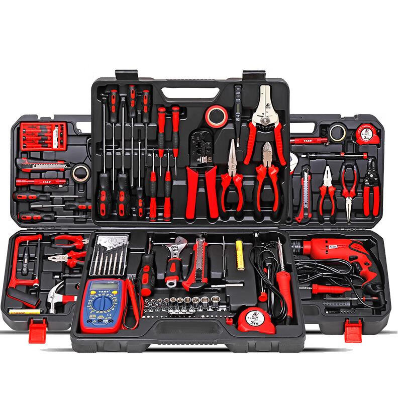 Kraftwell 63-piece telecommunications network repair kit electrician tool box set with multimeter C9003A 30-piece electrical set 72-piece set + line finder