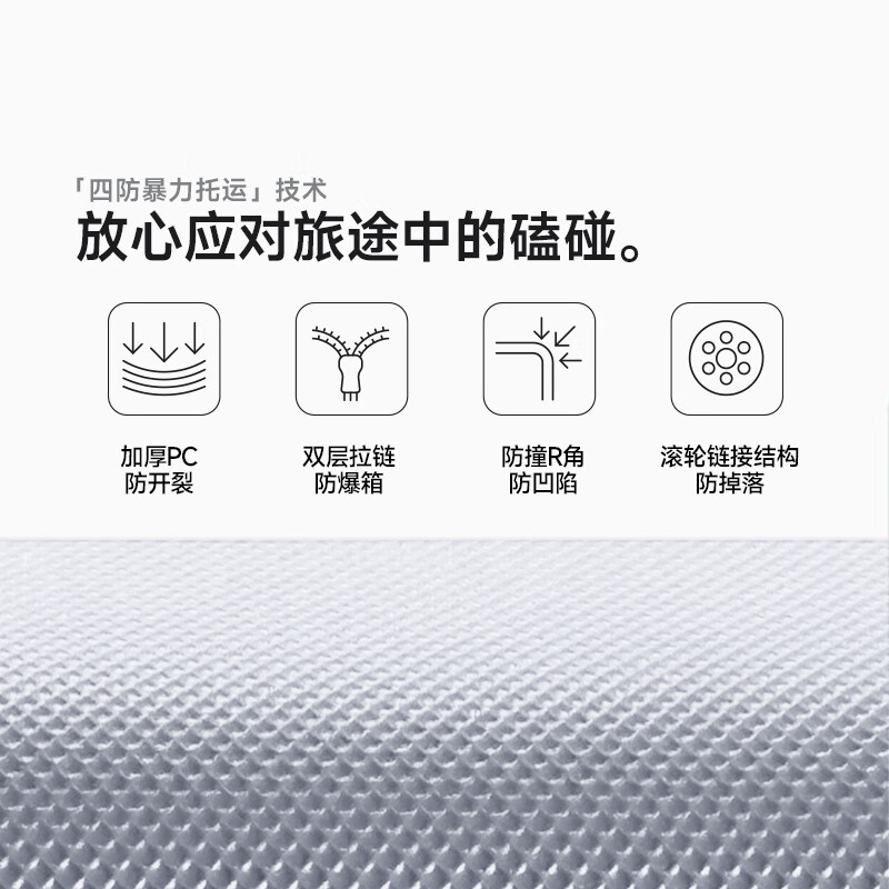 Bremen Luggage JD.com Cooperation Trolley Suitcase Boarding Case Password Leather Case Gray 26-inch Plus