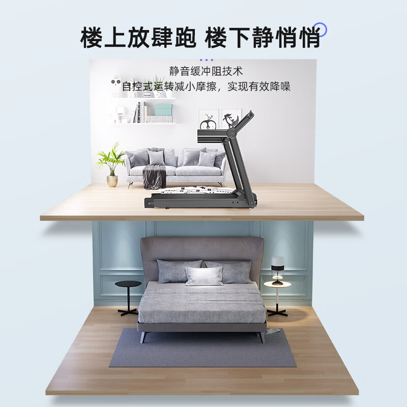 Bowers Treadmill Home Multifunctional Indoor Foldable Silent Small Treadmill Unisex Shock Absorbing Fitness Equipment Newly Upgraded Bold Armrests Foldable Luxury Supreme Model