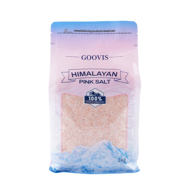GOOVIS Himalayan Salt Himalayan Pink Salt Rock Salt 1kg Rose Salt Bath Salt Mineral Salt Three Affordable Bags Three Kilograms
