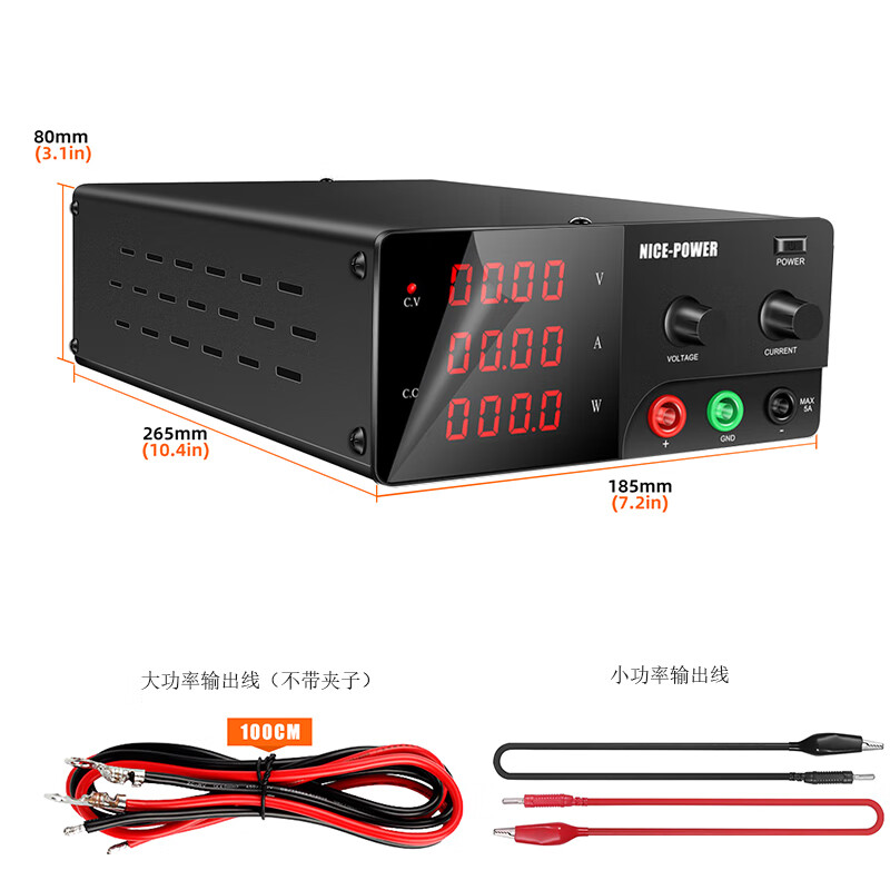 KUAIQU high-power program-controlled adjustable DC regulated power supply 30V60V150V programmable power supply high-precision adjustable power supply R-SPS1530 15V30A450W