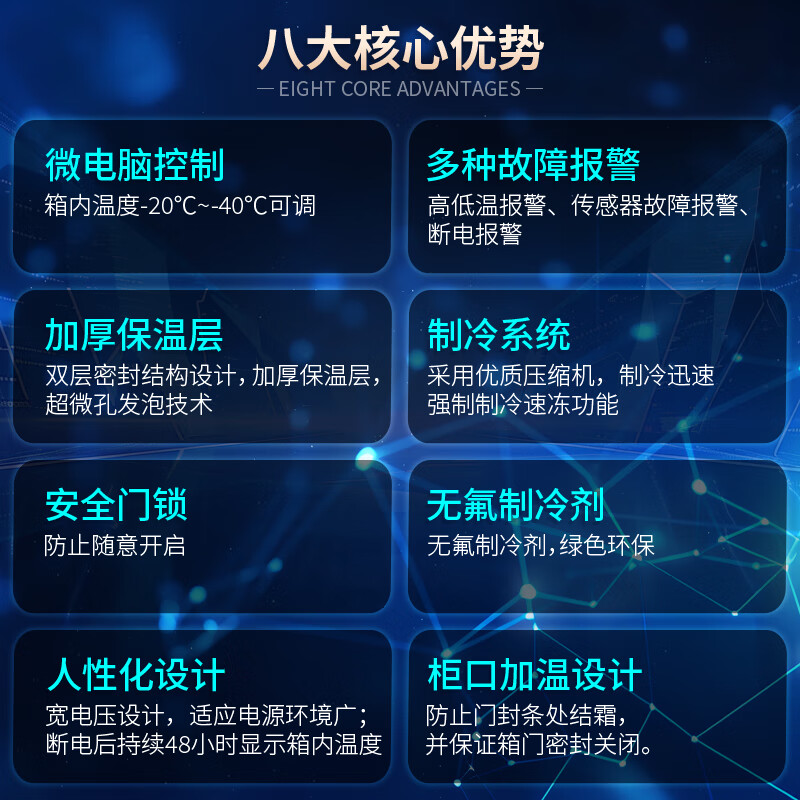 Aucma medical low-temperature freezer - 40 degrees biological research laboratory vertical medical refrigerator - 20 degrees pharmaceutical reagents lockable plasma vaccine quick-freezing cryogenic storage box 390 liters -20~-40 degrees DW-40W390