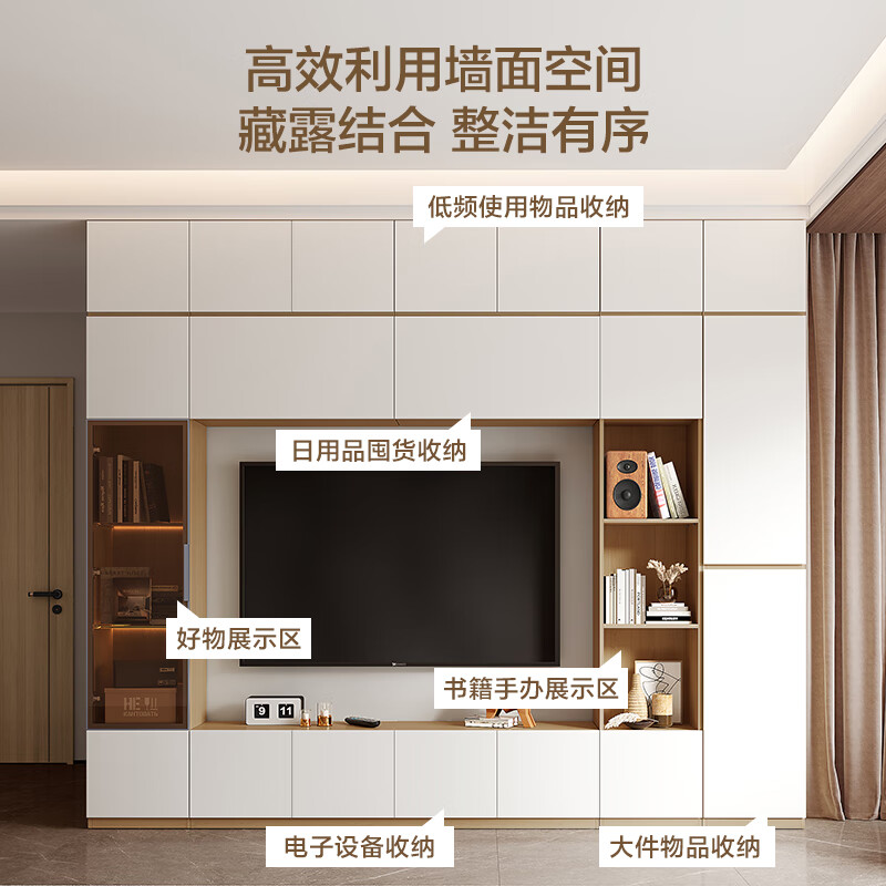 Quanyou Home Modern Simple Living Room Home TV Cabinet Combination Storage Storage Floor Cabinet Furniture