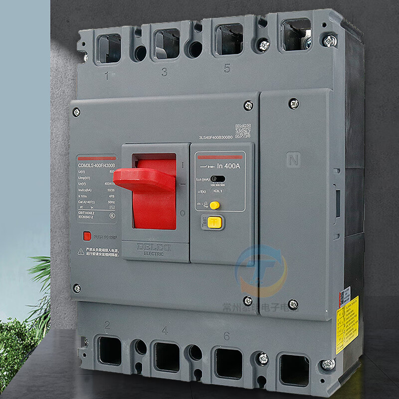 Delixi air switch with leakage protection circuit breaker 60A plastic case 200A250A400 air switch 4P 63A 3P
