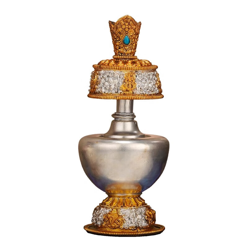 Nepalese copper gilt silver spoutless Bemba pot Wenba pot water purification kettle Tibetan style home supplies water purification bottle Type A 1ml