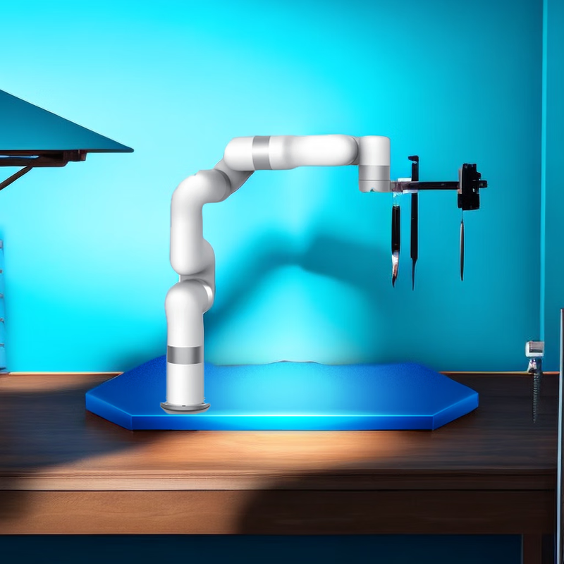 Intelligent robot arm open port secondary opening action copy can complete various actions white