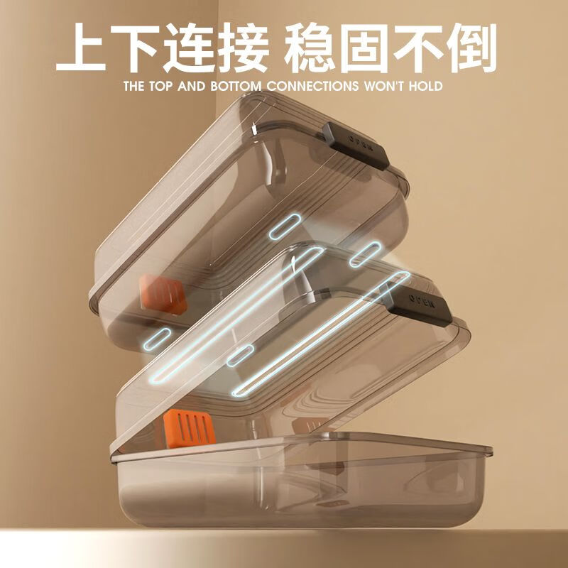 Meikejie Plastic Shoe Box Storage Box Transparent Shoe Box Shoe Cabinet Storage Shoe Rack Internet Celebrity Side Opening Storage Space Saving Thickening Small Size Comes with Drying Tablets + Scent Tablets Nado Gray 1 Trial Model Only One Single Shipment