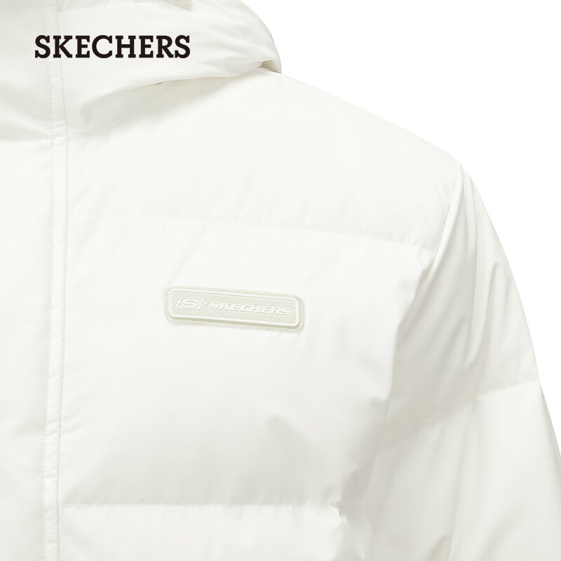 Skechers New Year's Gift Down Jacket Winter Hooded Warm Jacket Casual Short Coat Same Style for Men and Women L324U154