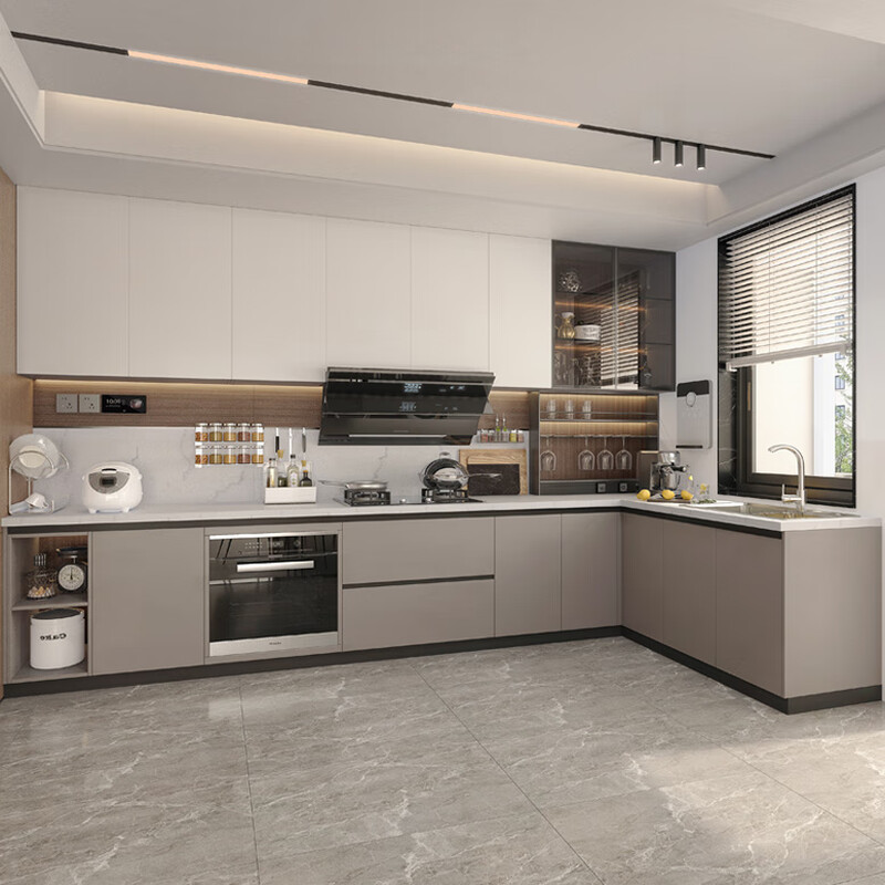 Sophia Cabinet Modern Simple Quartz Stone Countertop Stove Cupboard Integrated Cabinet Kitchen Storage Cabinet Complete