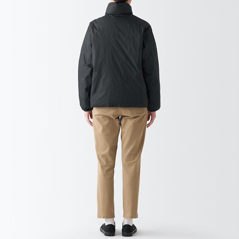 MUJI Women's Portable Stand Collar Down Jacket BDC32C2A Black XL