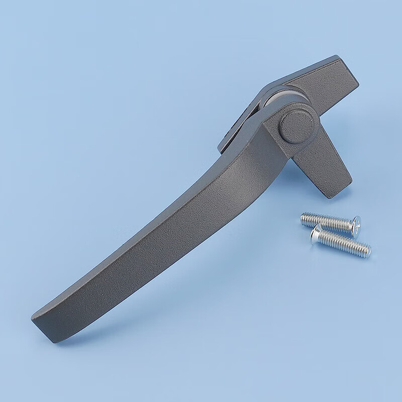 Bingyu window handle 38 type zinc alloy single point casement window handle outward opening window 7-word window lock dark gray left handle BH-630