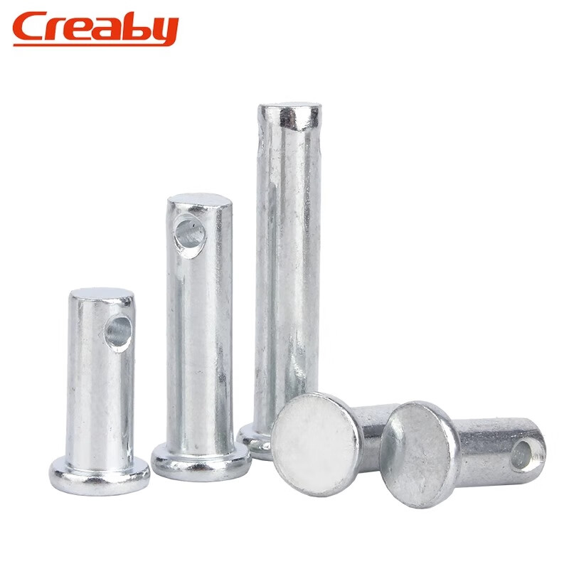 Creaby galvanized GB882 pin flat head with hole pin pin cylindrical pin positioning pin M8x90 10 sets white zinc plated