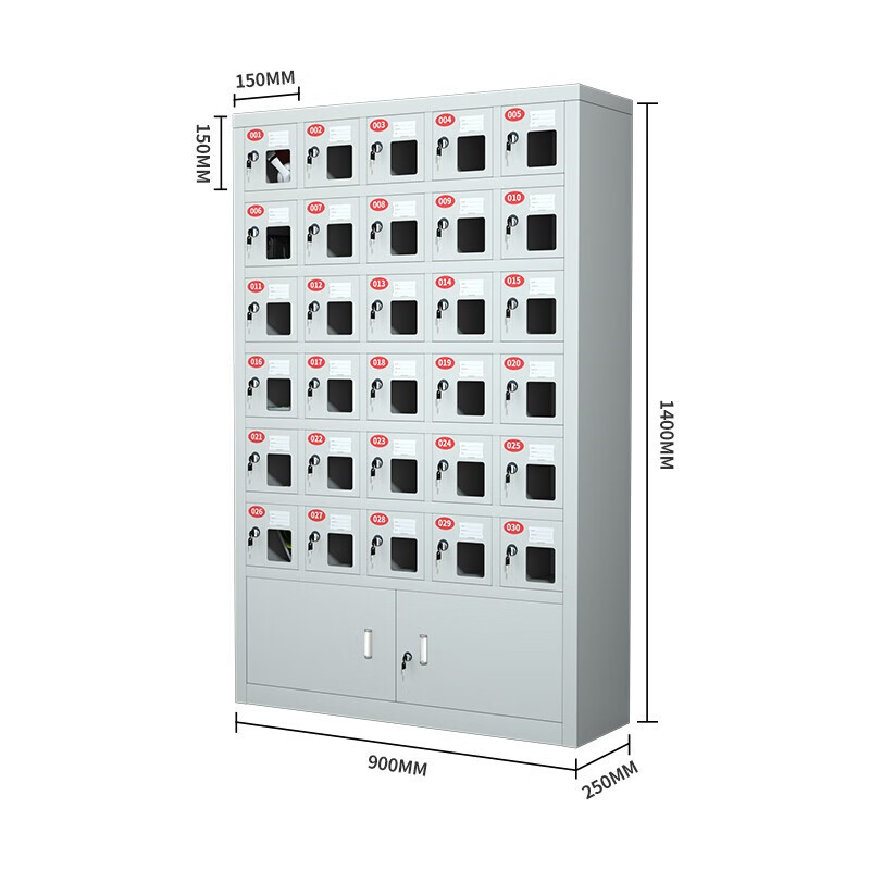 Jingdu mobile phone storage cabinet factory unit mobile phone storage cabinet locker electronic equipment storage cabinet 30-door storage cabinet For more sizes/customization, please contact customer service