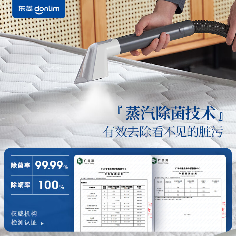 Donlim fabric cleaning machine, high-temperature steam cleaning machine, multi-functional steam cleaning, sterilization, mite removal, spray and suction all-in-one machine for washing sofas, mattresses, curtains and carpets cleaning tool DL-6906 (with all brush heads)