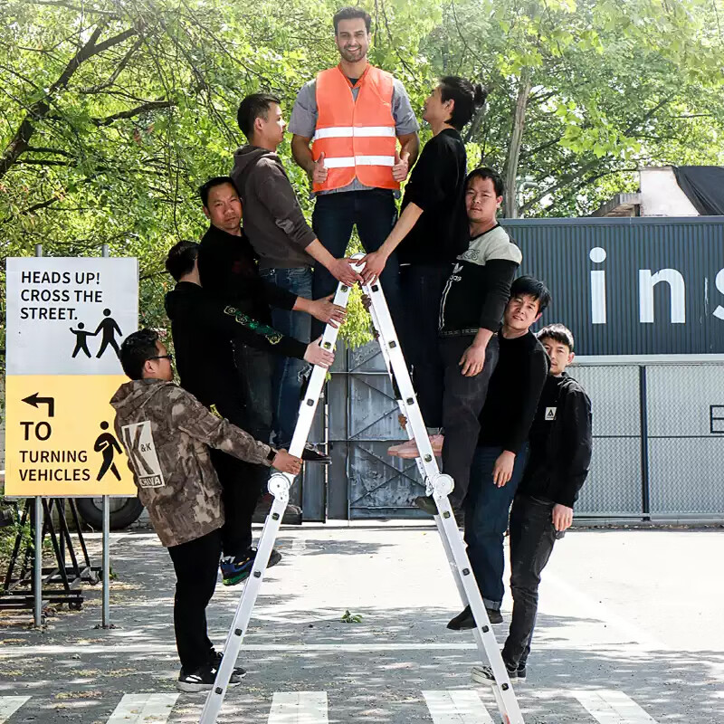 Jiangruibao Debiao Thickened Multifunctional Folding Ladder 40% Off 9 Steps