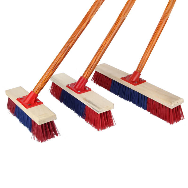 Jin Shiluo Wooden Long Handle Floor Brush 30CM Brush Head with Rod 5 Clean Solid Wood Brush Hard Bristle Bathroom Floor Tiles KT-211