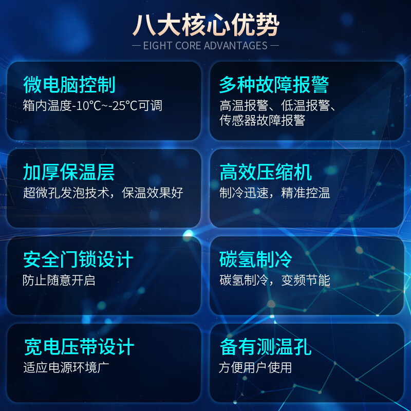 Aucma medical low-temperature freezer - 40 degrees biological research laboratory vertical medical refrigerator - 20 degrees pharmaceutical reagents lockable plasma vaccine quick-freezing cryogenic storage box 146 liters -10~-25 degrees DW-25L146