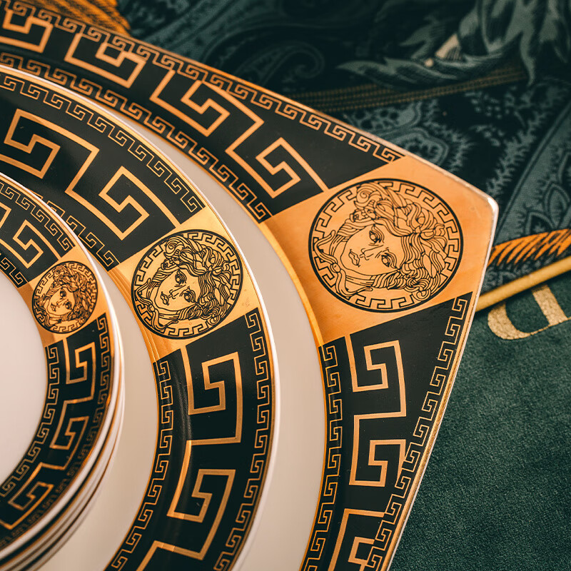 Hengshi Vasachi new dishware and tableware set for home high-end Chinese style complete bowl and plate set housewarming gift Vasachi 58-piece set