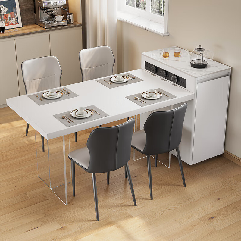 Wen Yijia's customized cabinet, separate island, movable narrow island, small apartment, solid wood slate inverted counter, guide table, dining table, sideboard, three drawers and one door (30cm*80cm*92cm), note color