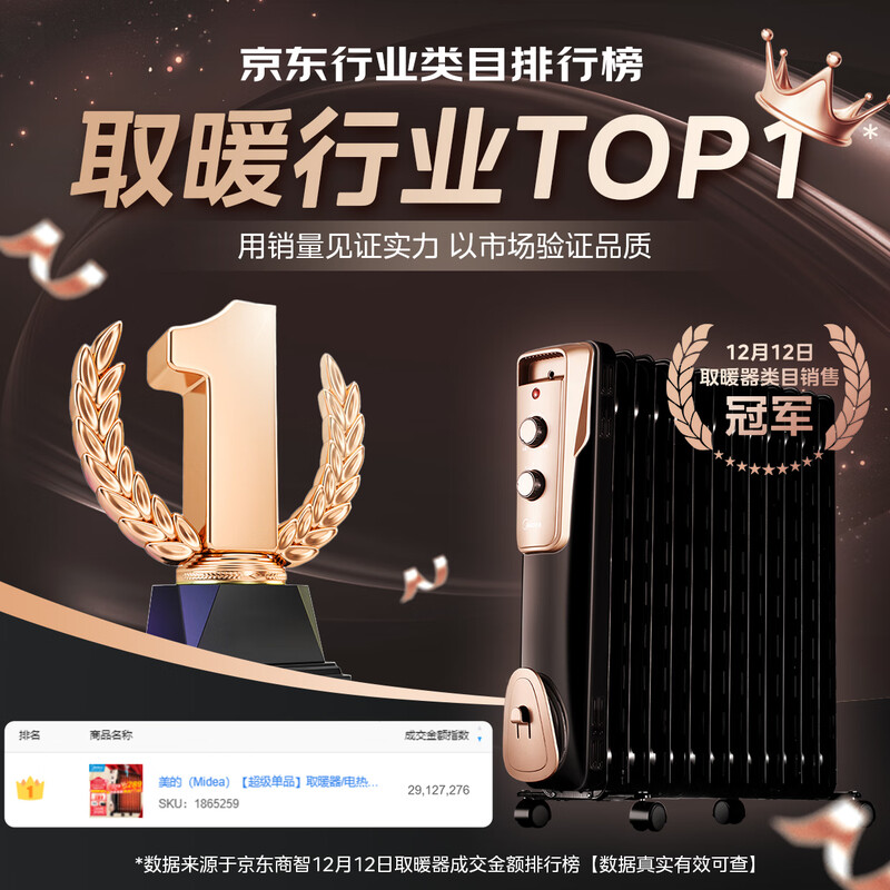 Midea super single product electric oil heater household electric heater humidification radiator heater whole house large area heating fast heating stove NY2513-16JW