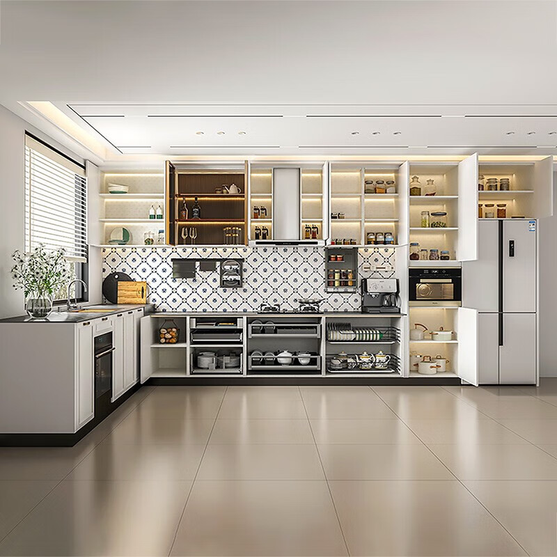 Qian Huinong custom cabinet kitchen integrated cabinet stove cabinet integrated quartz stone countertop open Klavika sincerely ordered