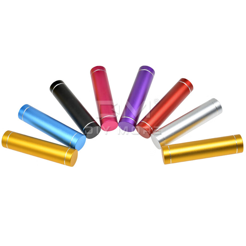 Single section 18650 aluminum alloy cylindrical battery power bank, welding-free power bank board, mobile battery box shell, 18650 aluminum alloy power bank, 1 section, textured white