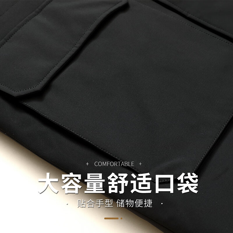 Flying in the Snow Goose Down Jacket Men's Medium Long Hooded Large Fur Collar Thickened Workwear Fashion Casual Business Winter Jacket 185