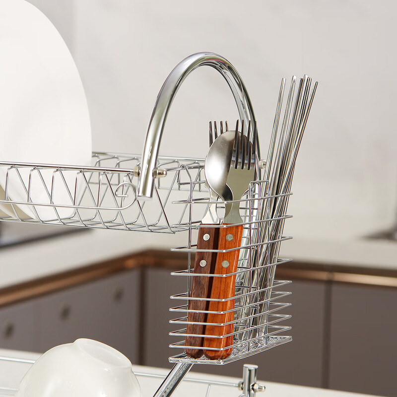 Ou Runzhe dish rack S-shaped double-layer kitchen dish rack drain rack chopstick rack bowl chopsticks bowl plate storage rack