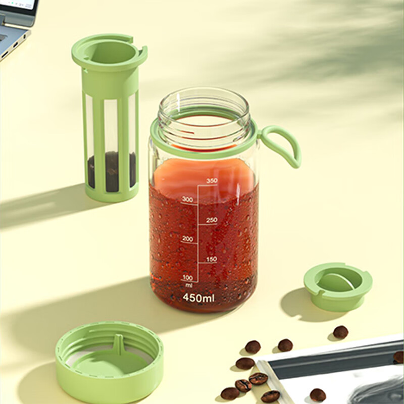 CLITON cold brew coffee pot filter cold brew cup coffee filter pot cold kettle teapot ice drip pot cold brew cup 450ml