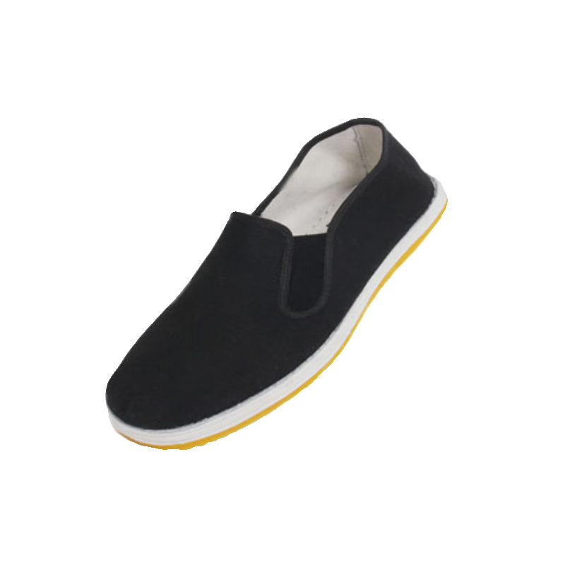 Yilubao work casual beef tendon sole cloth shoes wear-resistant men's non-slip dad's work shoes construction site driving black cloth shoes (fine cloth shoes) (1 pair) 42