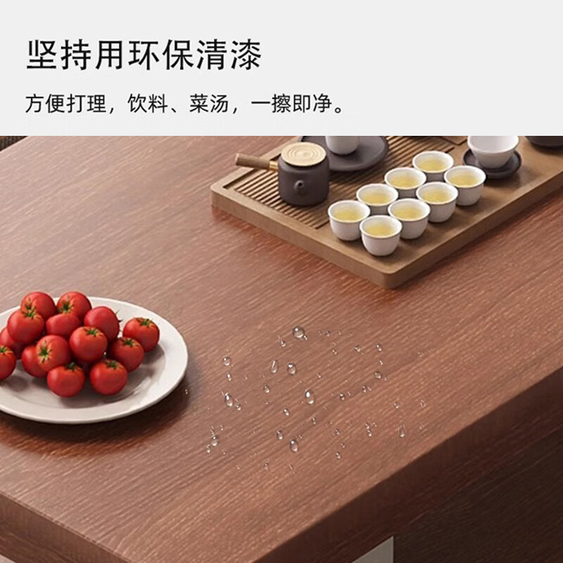 Yimi Love imported all solid wood walnut tea table living room home tea table office table 1.2m*0.6m XCJ-02
