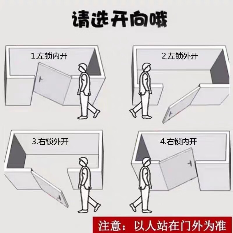 Qilicai 304 stainless steel door single door balcony door flat frame door courtyard door rental door utility room door project simple door 800*2000 outward opening left lock