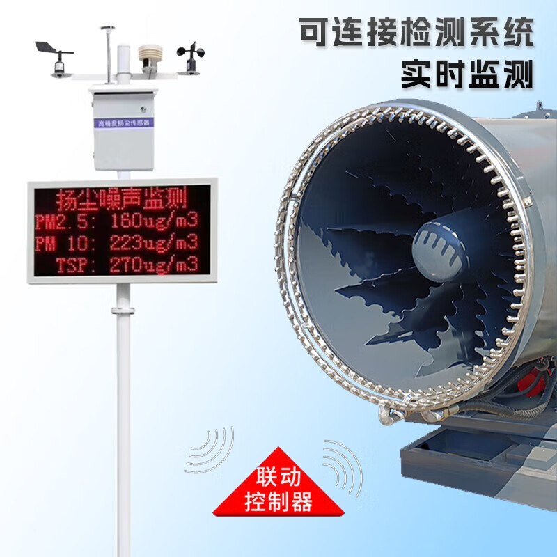 CENTURY RUN Industrial Fog Cannon Dust Removal 15m 20m Automatic Fog Shooter Mobile Vehicle-mounted Environmental Protection Equipment Dust Reduction Cannon Fog RDP-M30 (Upgraded) (Automatic)