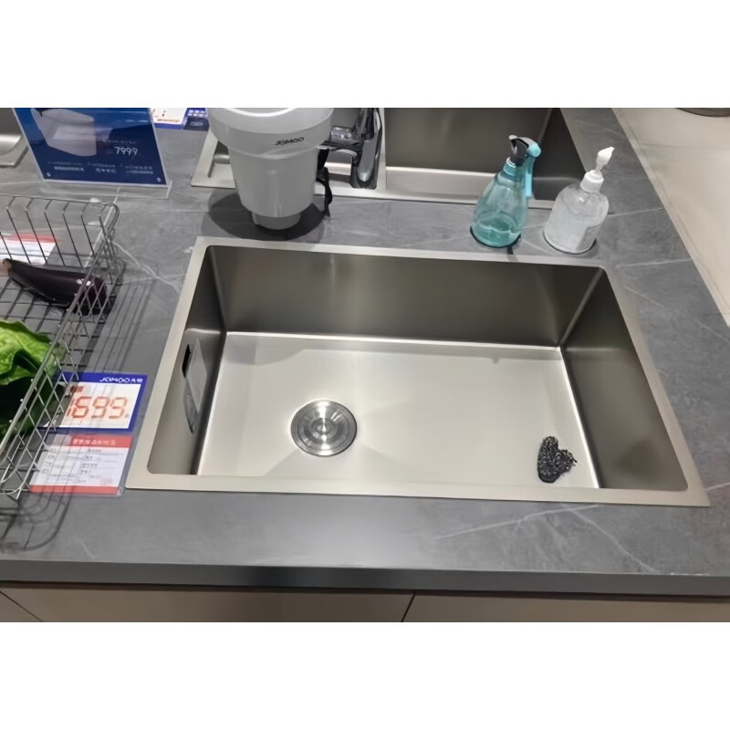 JOMOO 06255 sink vegetable basin 06259 kitchen household stainless steel handmade sink large single sink dishwashing basin 06259-CZ-1 nano color size 780x45
