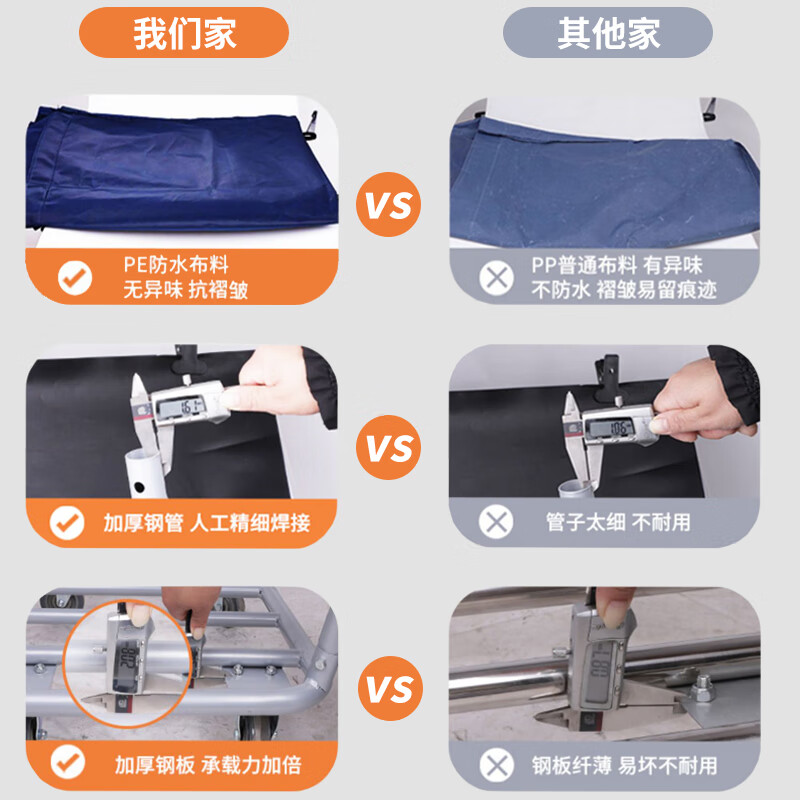 ASCARI linen cart, hotel linen cart, hotel service cart, laundry room, dry cleaner storage, hand-pushed dirty linen recycling cart, disassembly type, tapered blue, actual picture 2