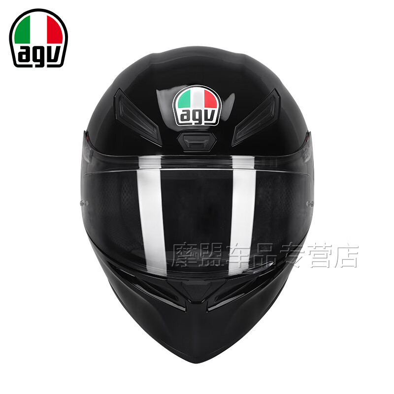 AGV K1 S helmet motorcycle motorcycle full-face wide-angle ventilated all-season lightweight cycling and running helmet for men and women new 3C certification shipped from Jingdong warehouse BLACK bright black XL (59-61 head circumference recommended)