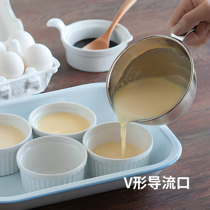 Shuangshan 304 stainless steel cooking bowl with handle kitchen egg cream whipping basin salad instant noodle mixing bowl stainless steel with handle (diameter 14.5*height 8.5cm) 1L