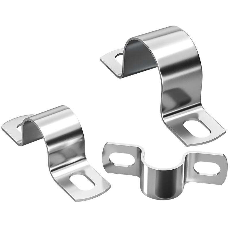 Tianzhuo Hardware 304 stainless steel thickened riding clamp pipe clamp bracket pipe buckle hose clamp water pipe clamp fixed U-shaped buckle pipe clamp M20 (5 pieces) thickened