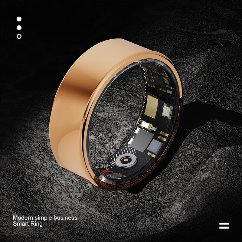 KPEP Medical Flagship Blood Oxygen Heart Rate Blood Pressure Sleep Health Monitoring Automatic Real-time Monitoring Remote Control Photography Waterproof Couple Sports Health Ultra-Thin Smart Ring Classic Black No. 12