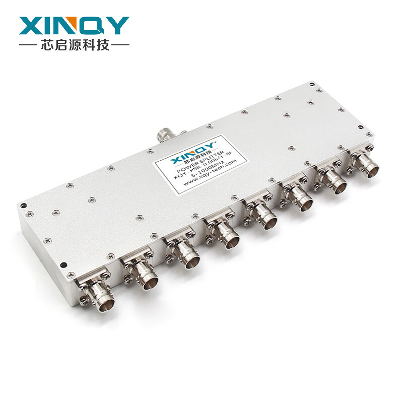 XINQY Xinqiyuan SMA microstrip power splitter 1/8 0.005-1GHz low frequency short wave 1/8 LC power splitter PS8-0.005/1-BE (BNC female)