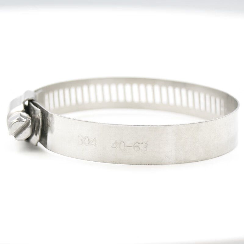 Jinguluo 304 stainless steel American clamp, hose clamp, pipe clamp, water pipe clamp, gas pipe buckle fixed pipe clamp 21-44 (10 pieces) KCAA-597