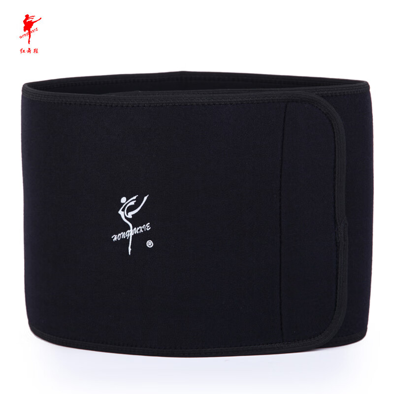 Red dance shoes for men and women dance practice fitness waist protection dance elastic belt opera martial arts body shaping board wide waist protection red dance shoes black trumpet 9015