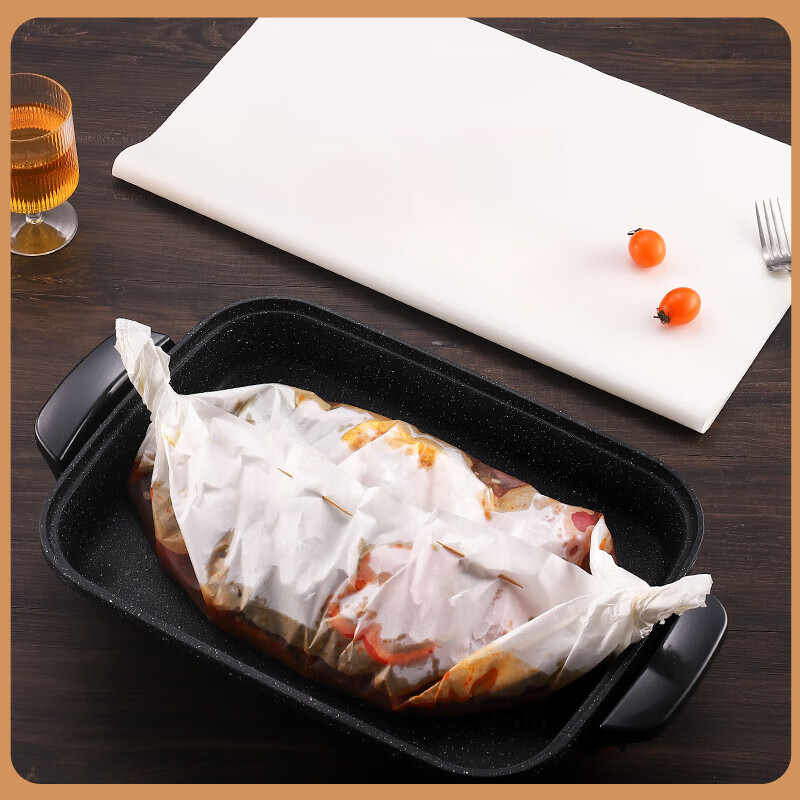 Guoxian stewed paper-wrapped fish special paper for grilled fish paper rectangular grilled fish paper silicone paper commercial baking oil-absorbing paper 60*45cm thickened 42g 50 sheets