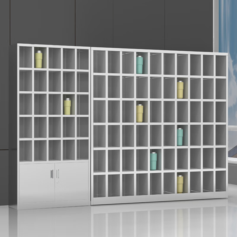 Kaiyuan 50-grid 201 stainless steel water cup cabinet factory workshop employee lounge water cup cabinet tea cup storage cabinet locker KY-SBG06