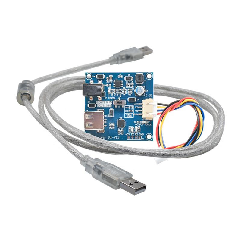 Serial LCD screen host computer USB to TTL adapter board RS232 upgrade USB to TTL module power board sky blue