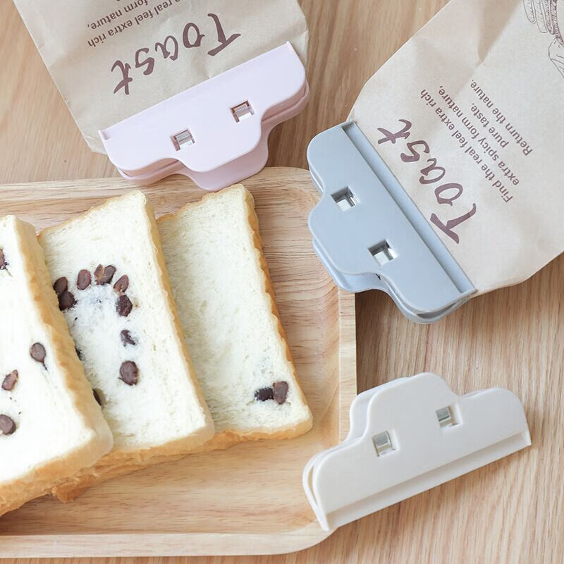 Household food preservation and moisture-proof sealing clip coffee snack sealing clip plastic bag sealing clip tea milk powder clip random food sealing clip 4 pieces